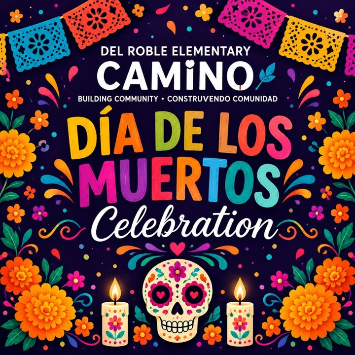 Día de los Muertos celebration flyer